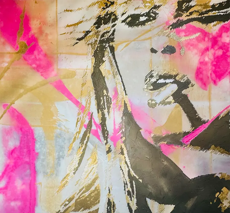Bridgette Bardot — Icon Collection painting by Erik Skoldberg, acrylic on linen, 72 × 70 in