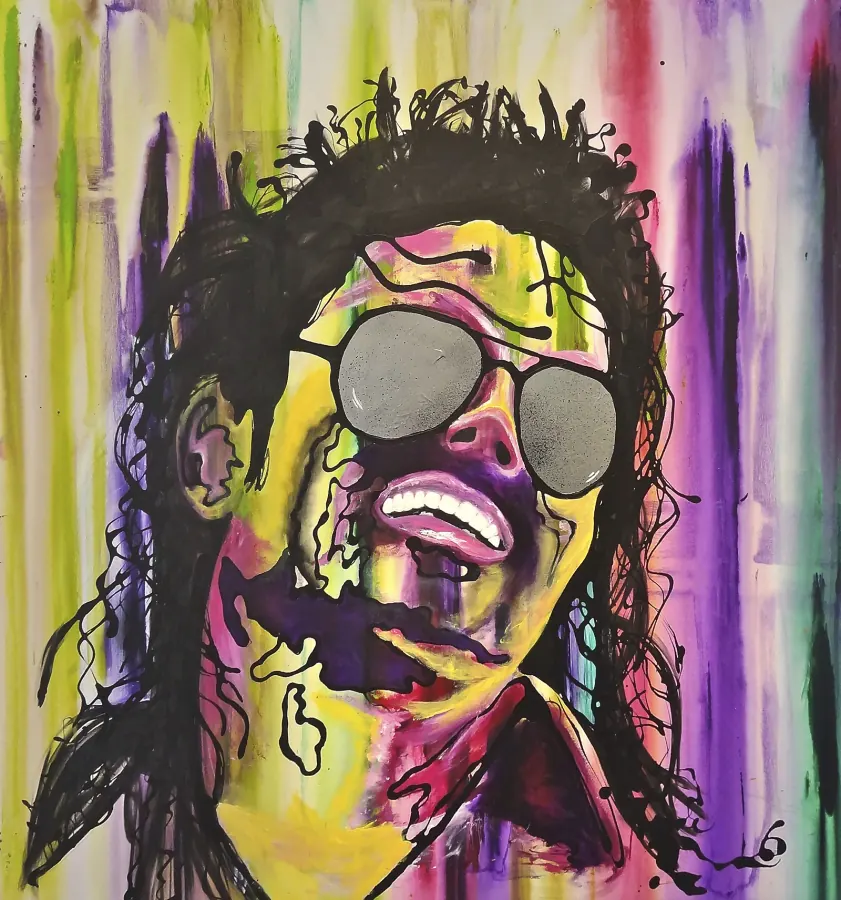 Micheal Jackson — Icon Collection painting by Erik Skoldberg, acrylic on canvas, 56 × 60 in