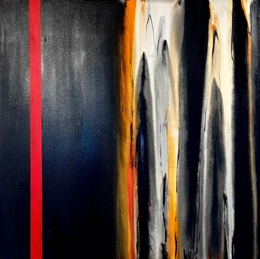 Zen — Raw Collection painting by Erik Skoldberg, 54 × 54 in