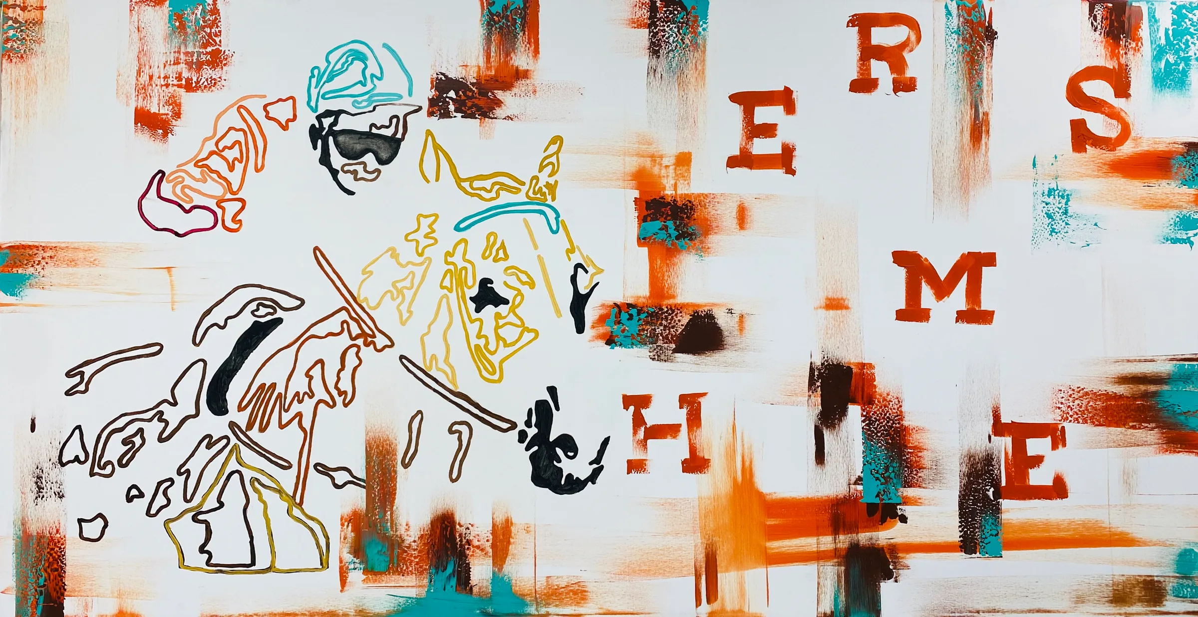 Hermes — Icon Collection painting by Erik Skoldberg, 108 × 60 in