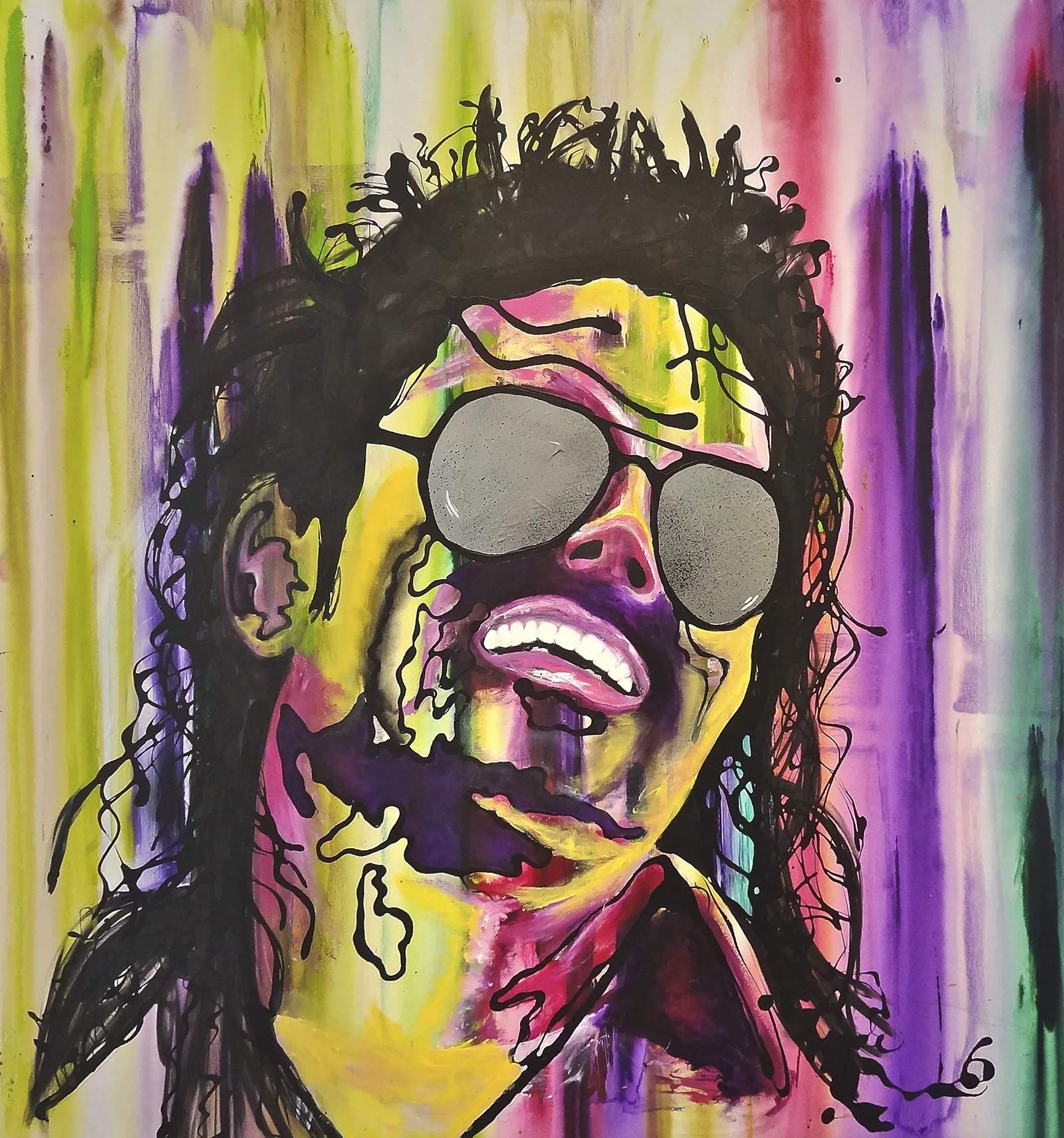 Micheal Jackson — Icon Collection painting by Erik Skoldberg, acrylic on canvas, 56 × 60 in