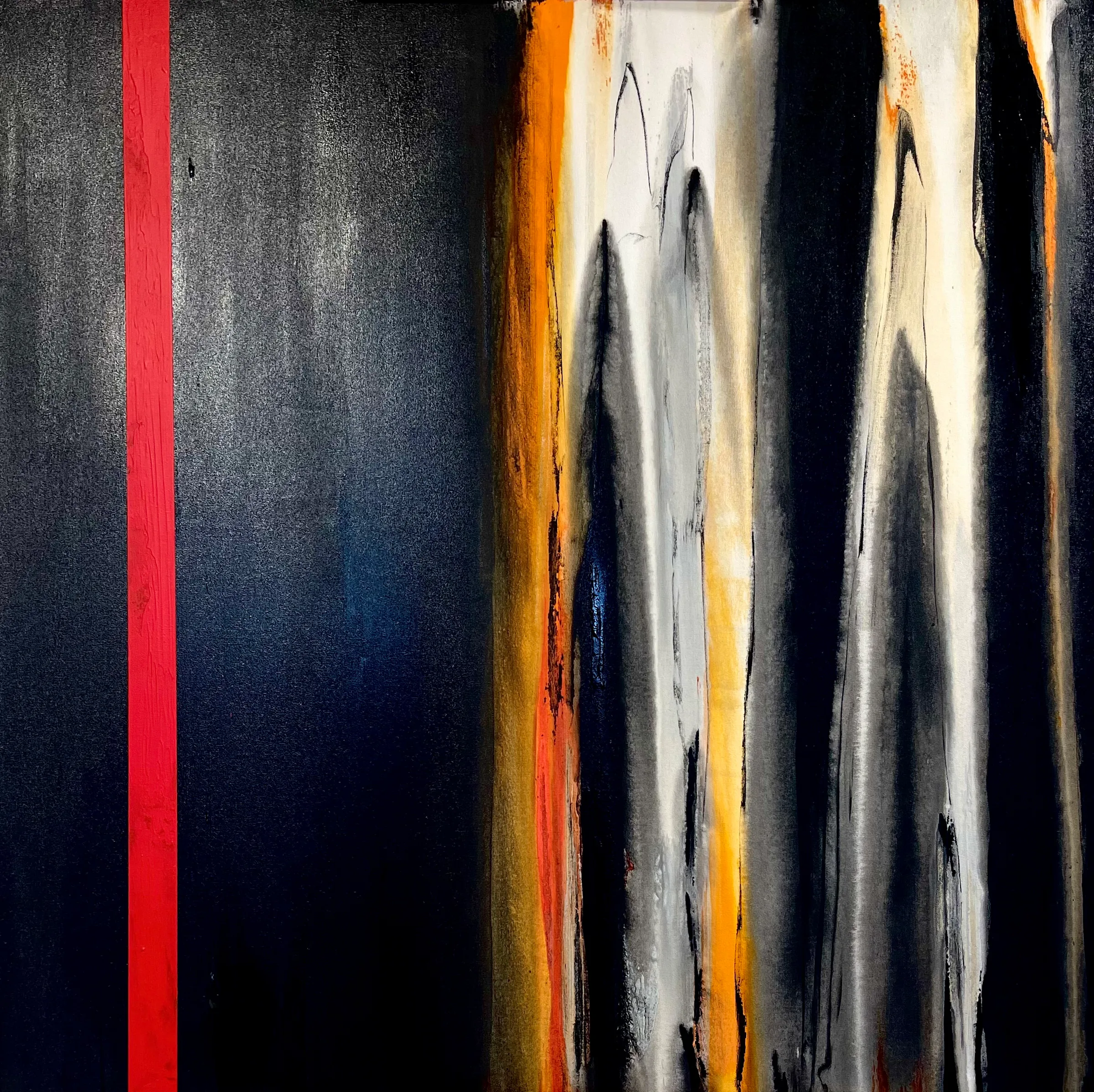 Zen — Raw Collection painting by Erik Skoldberg, 54 × 54 in